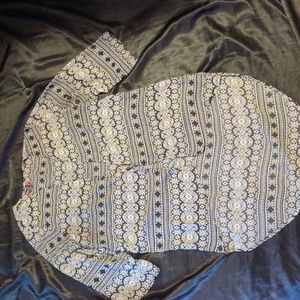 Say What? | Black and White Asymmetrical Cardigan Kimono